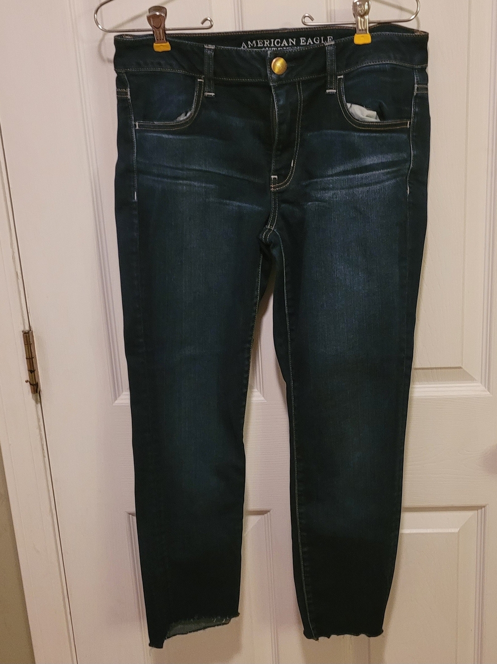 American Eagle Outfitters Women's Dark Blue Skinny Jeans 8